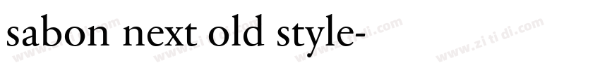 sabon next old style字体转换
